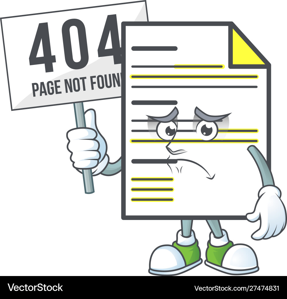 Pouting with bring board document Vector Image