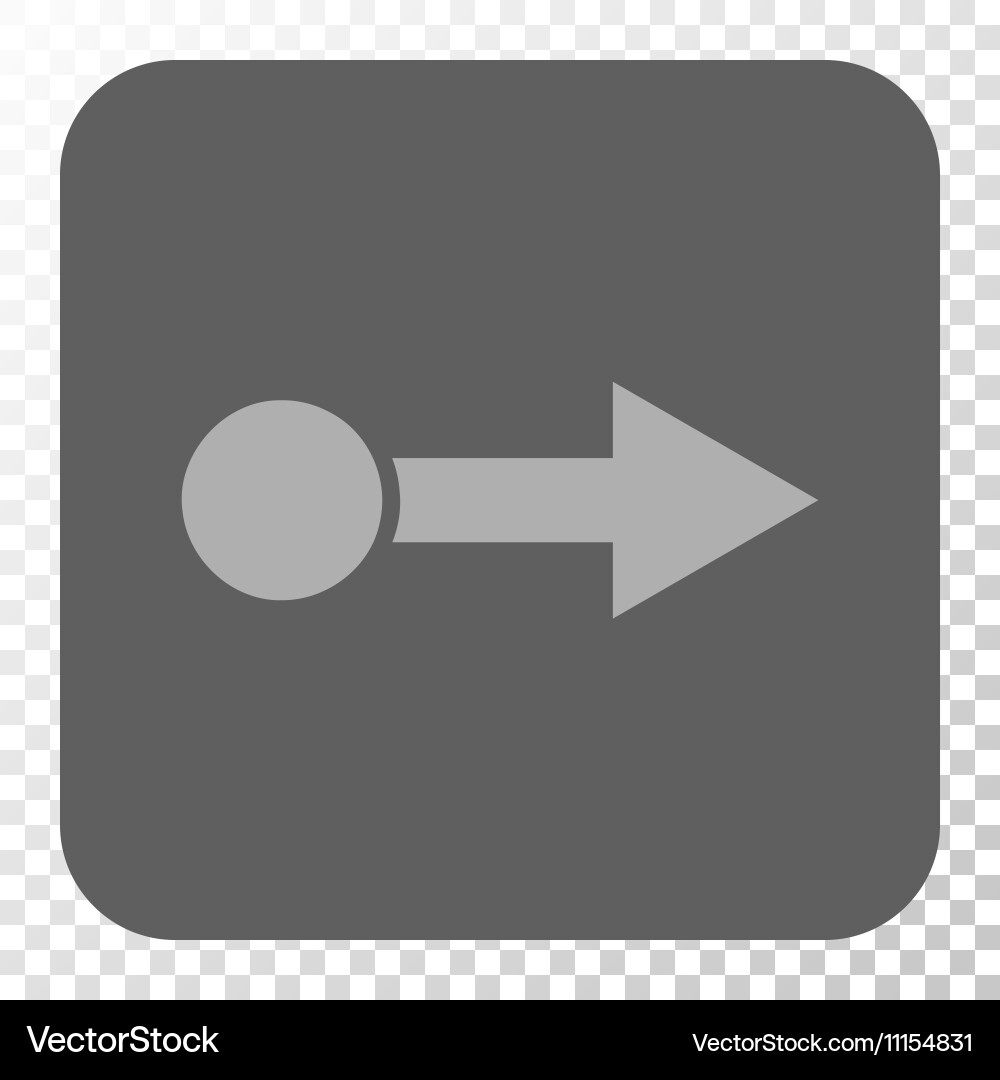 Pull right rounded square button vector image