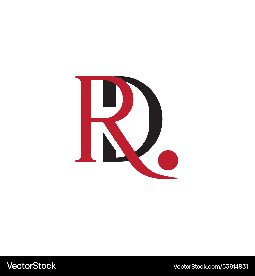 Rd logo template design initials abstract Vector Image
