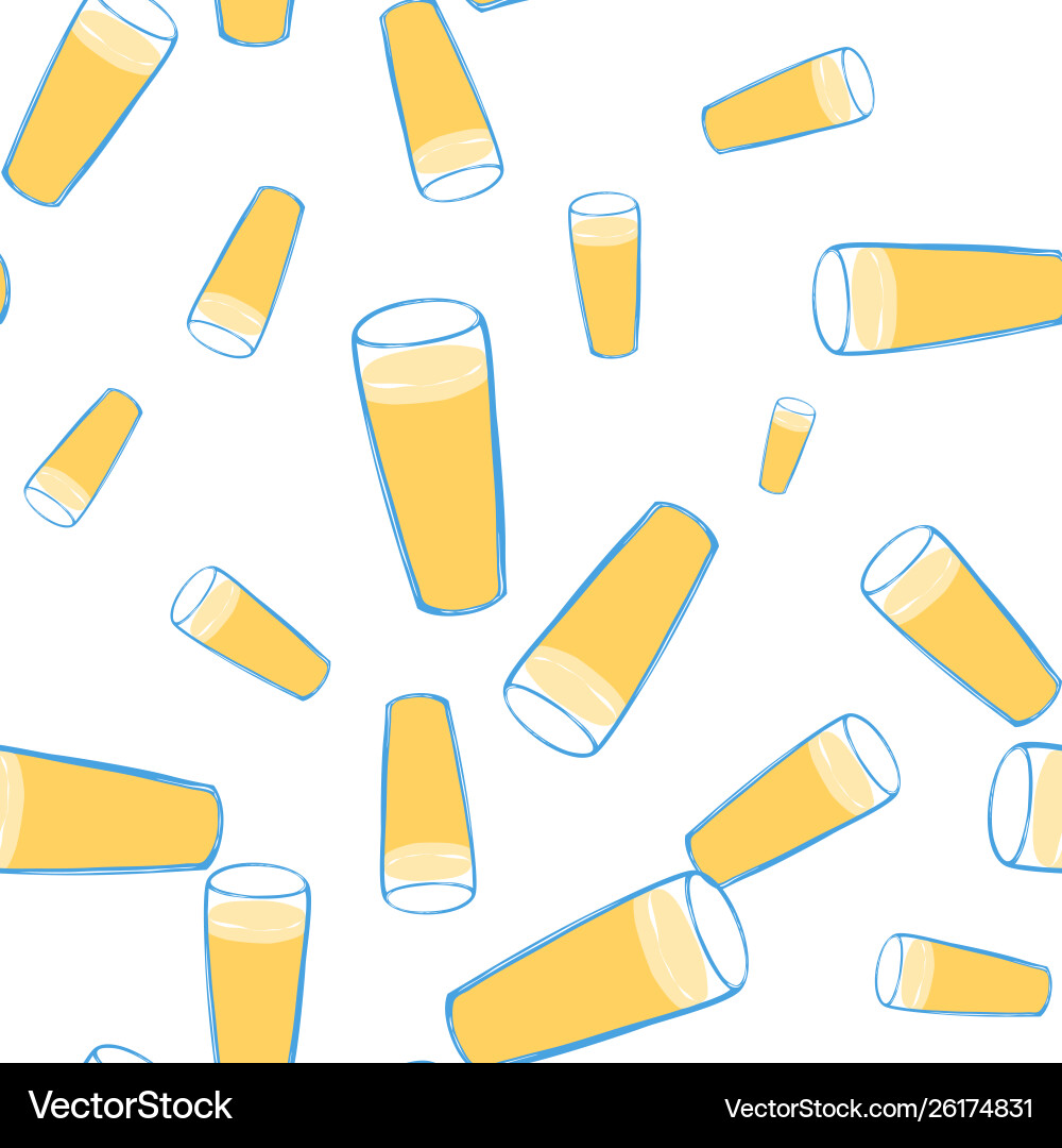 Seamless pattern with light beer Vector Image