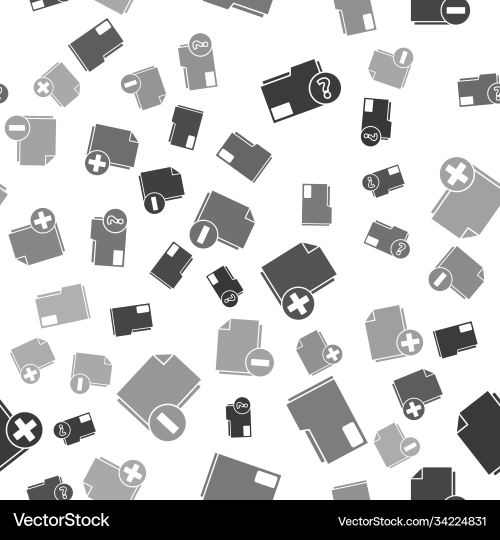 Set unknown document folder add Set unknown document folder add vector image