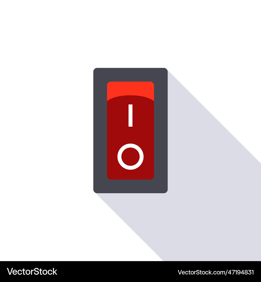 Switch button or turn on off power vector image
