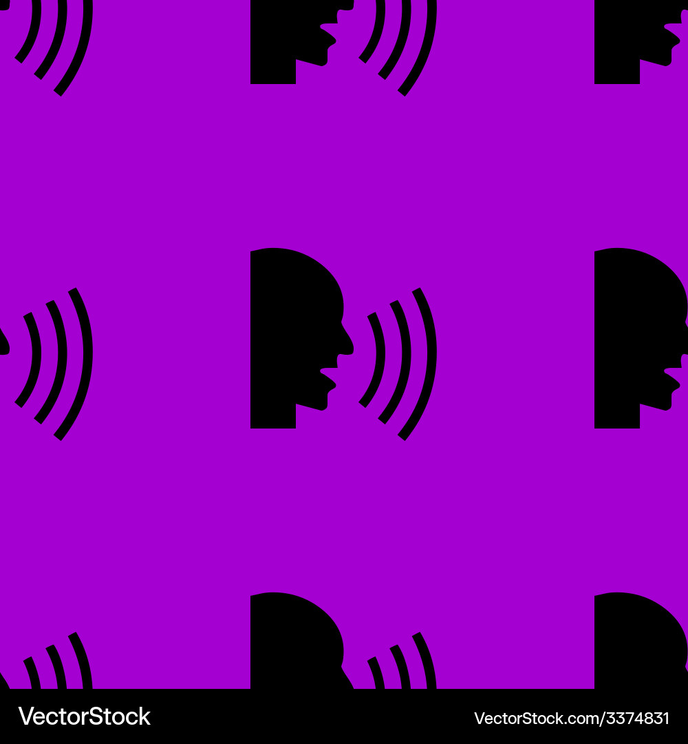 Talking web icon flat design seamless pattern vector image
