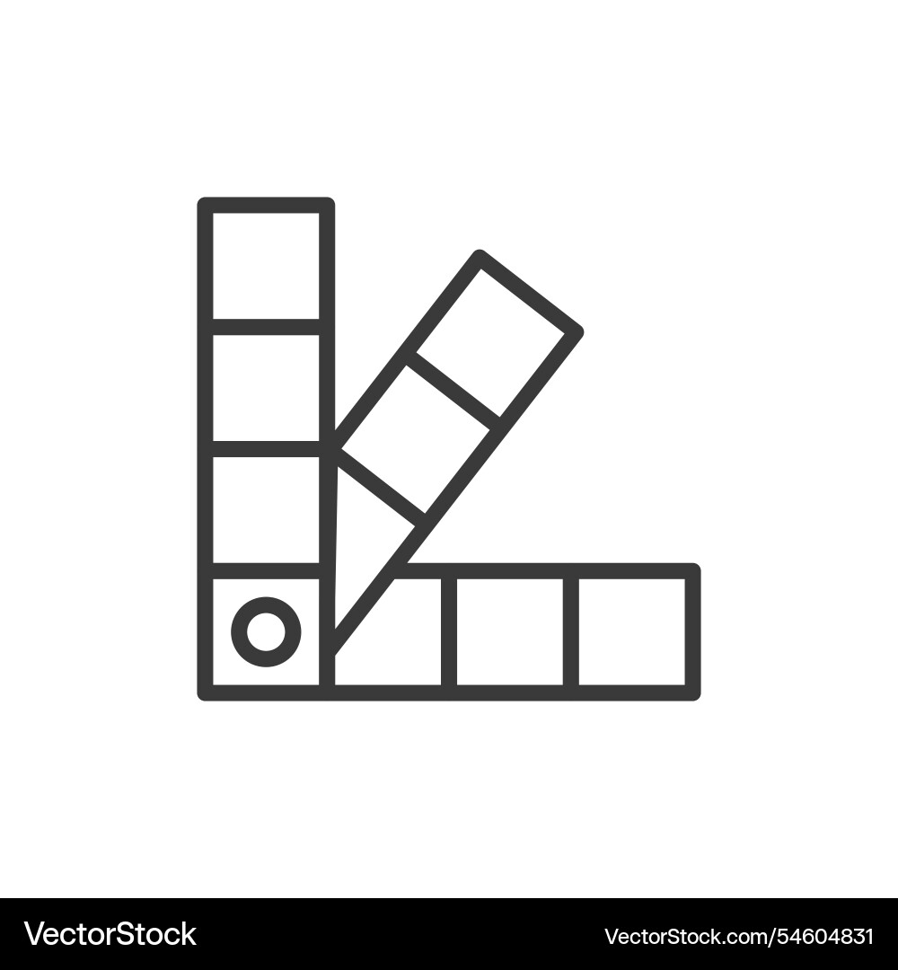 Testing paint colors icon in line design Vector Image
