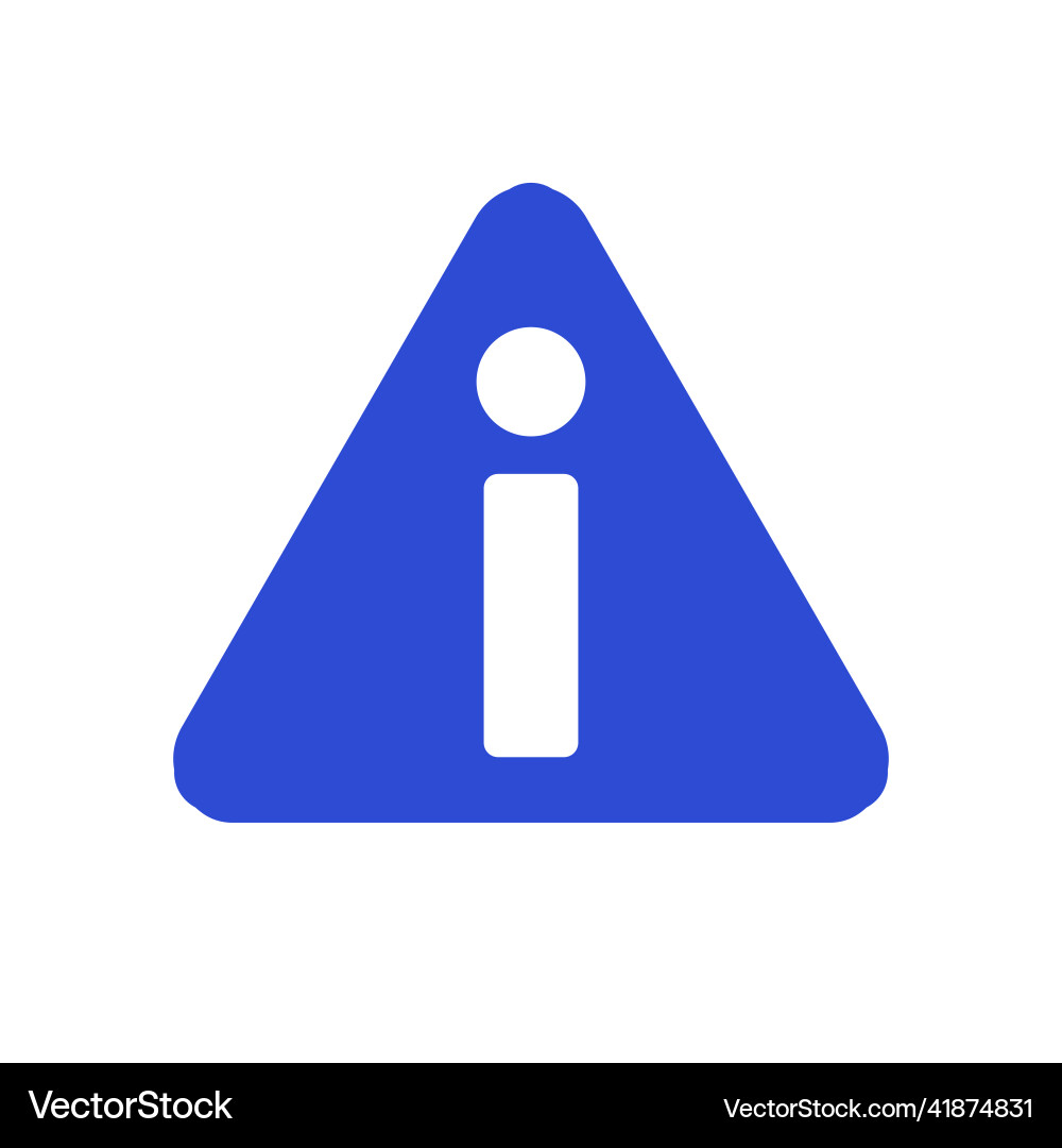 Triangular information sign of navigate and guide Triangular information sign of navigate and guide Vector Image