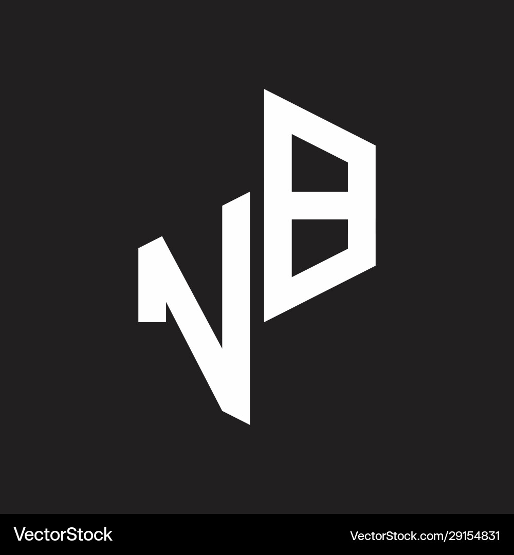 Vb initial letters logo monogram with up to down Vector Image