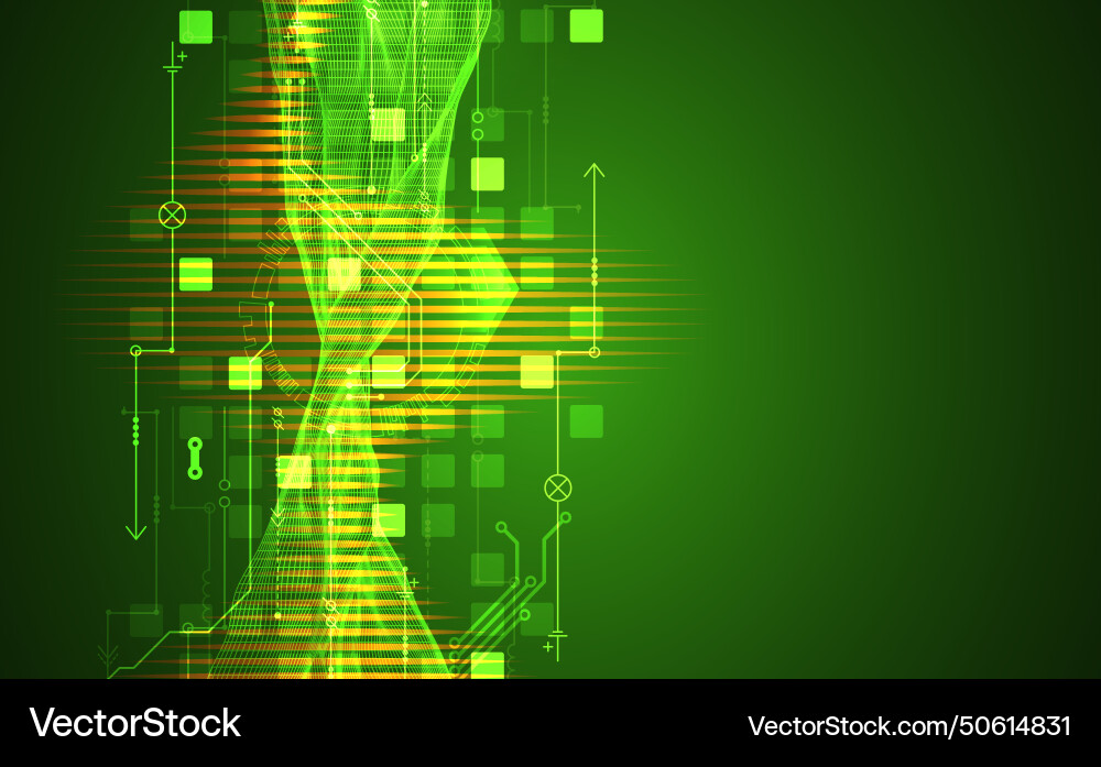 Wireframe big data concept abstract digital Wireframe big data concept abstract digital Vector Image