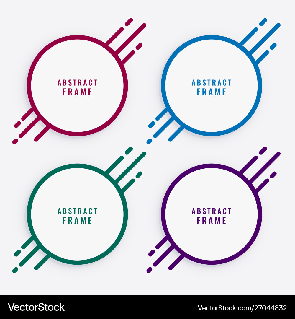 Abstract geometric line style frame with text Vector Image
