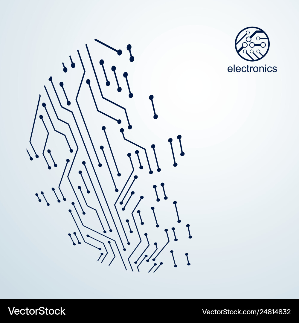 Abstract technology with circuit board high tech Abstract technology with circuit board high tech vector image