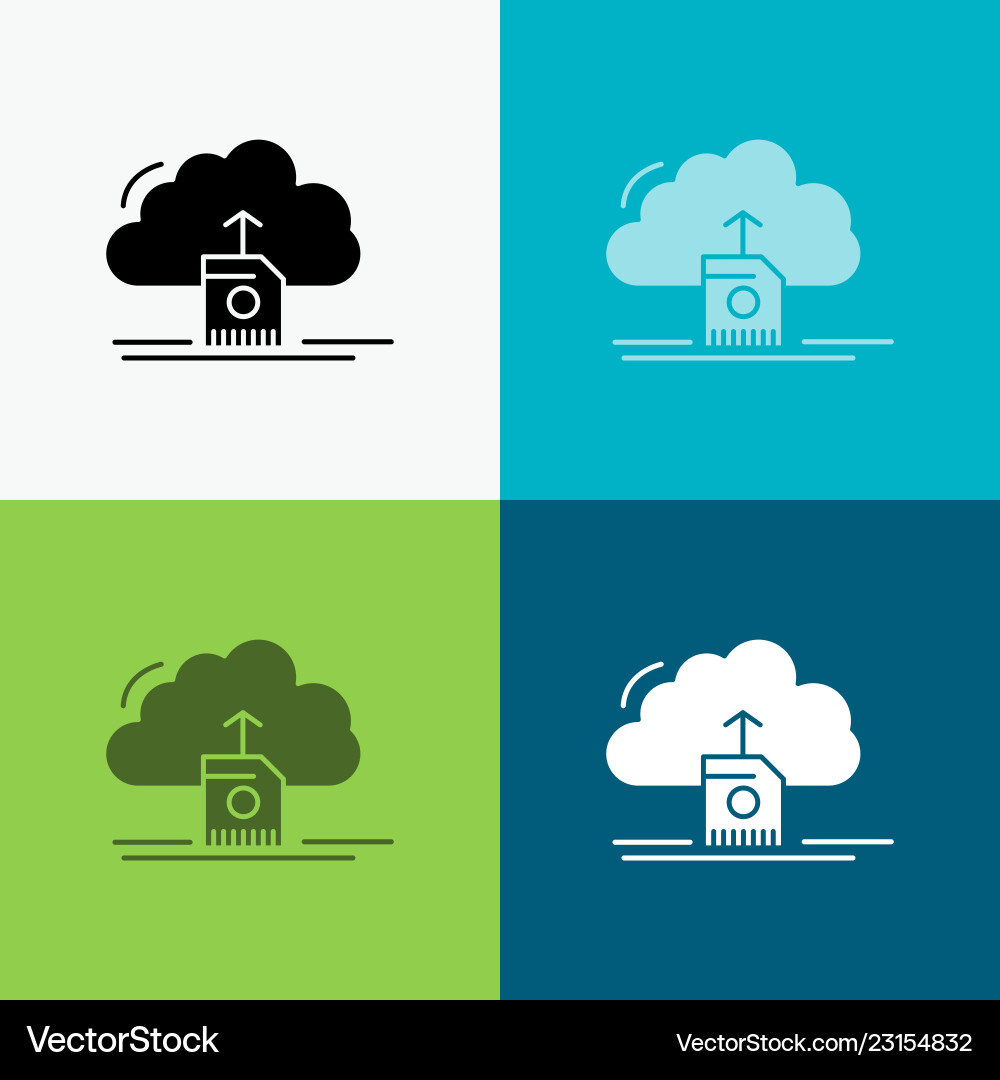 Cloud-Upload speichern Daten Computing-Symbol über Cloud-Upload speichern Daten Computing-Symbol über vektorbild