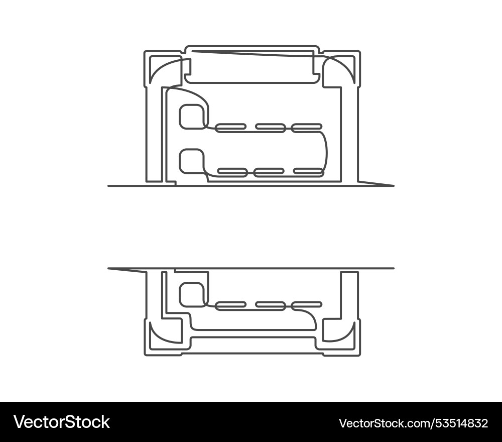 Continuous drawing of one line a document vector image