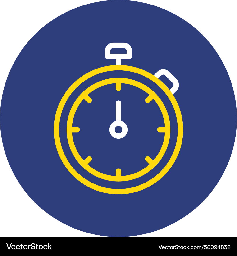 Dual Line Timer Circle Icon Vector Image