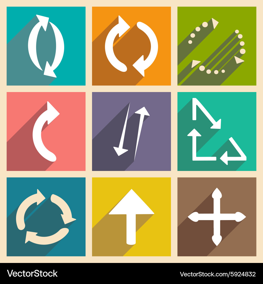 Flat with shadow concept and mobile application Vector Image