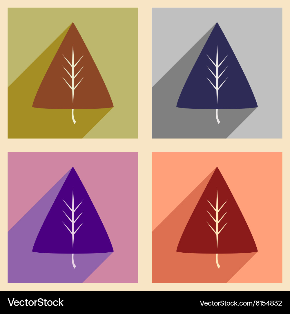 Flat with shadow concept and mobile application Vector Image