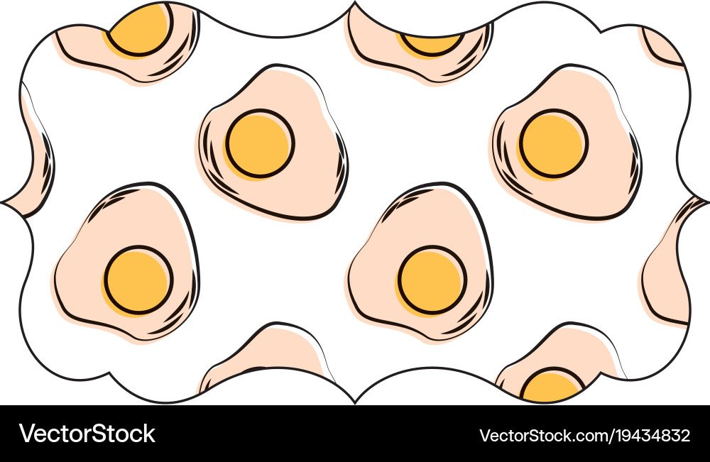 Frame with eggs pattern background Vector Image