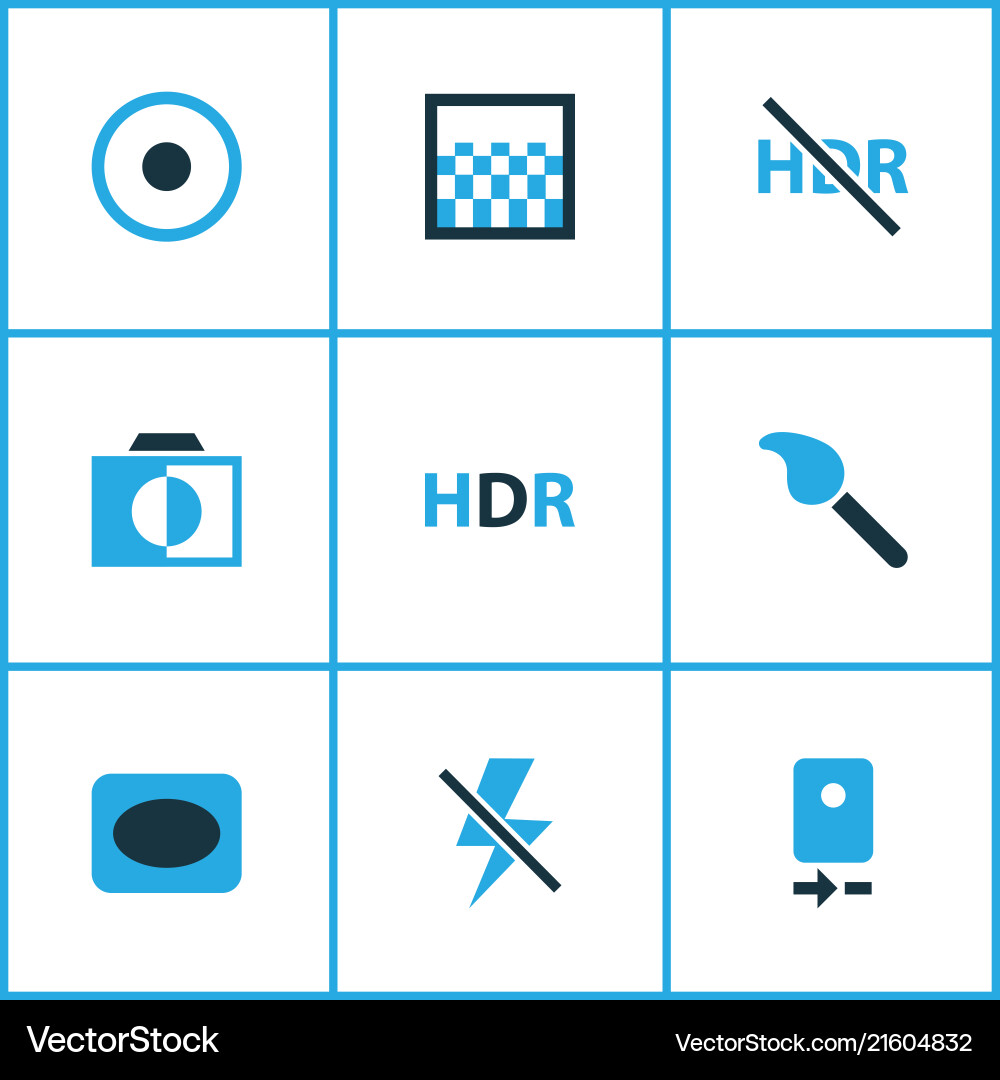 Image icons colored set with gradient high Image icons colored set with gradient high vector image
