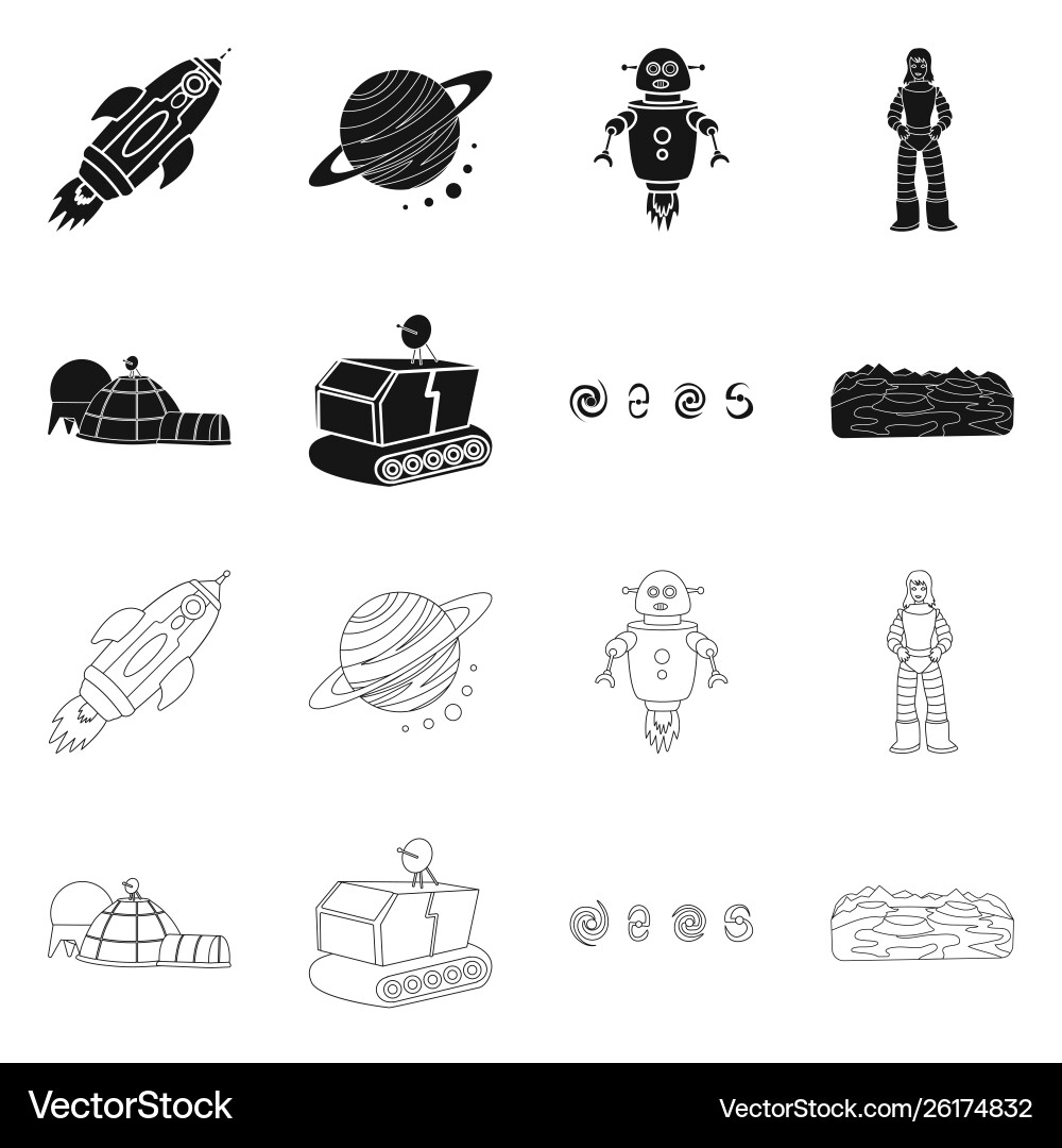 Isolated object astronomy and technology symbol Vector Image