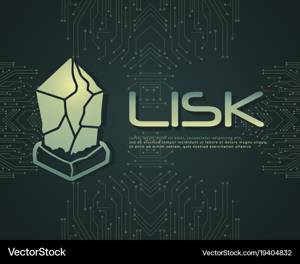 Lisk blockchain design background style vector image