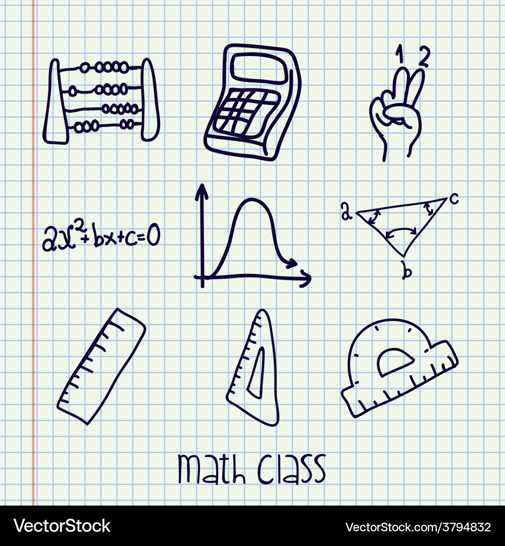Math class design vector image