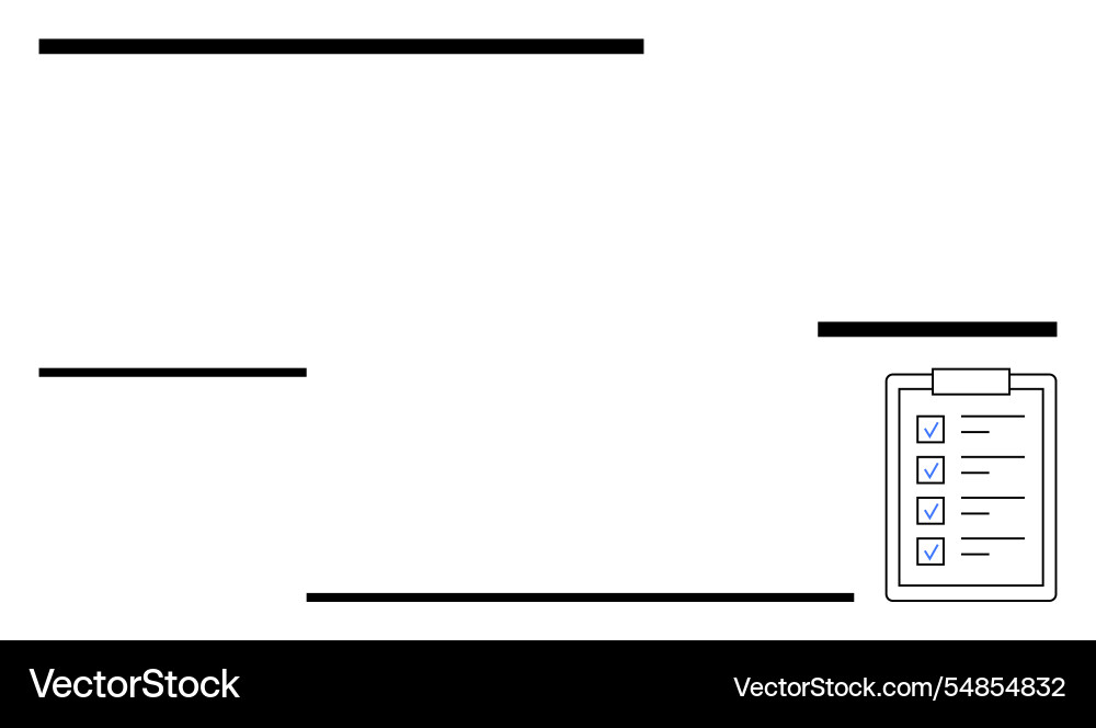 Minimalist checklist design with blank sections vector image