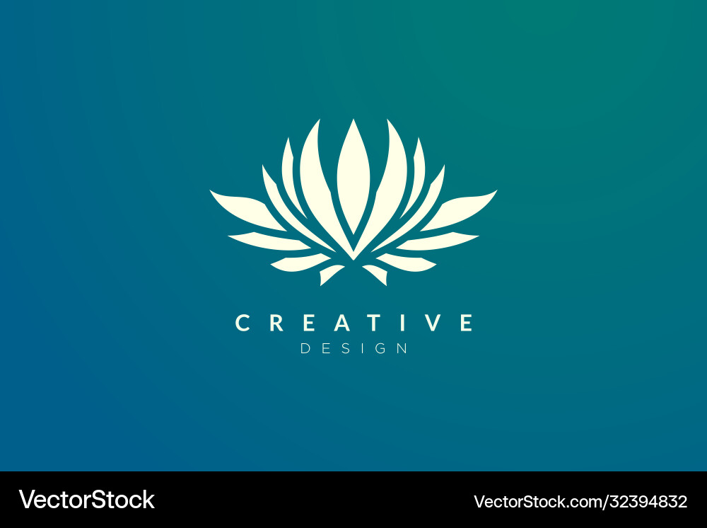 Minimalist flower design it is suitable for spas vector image