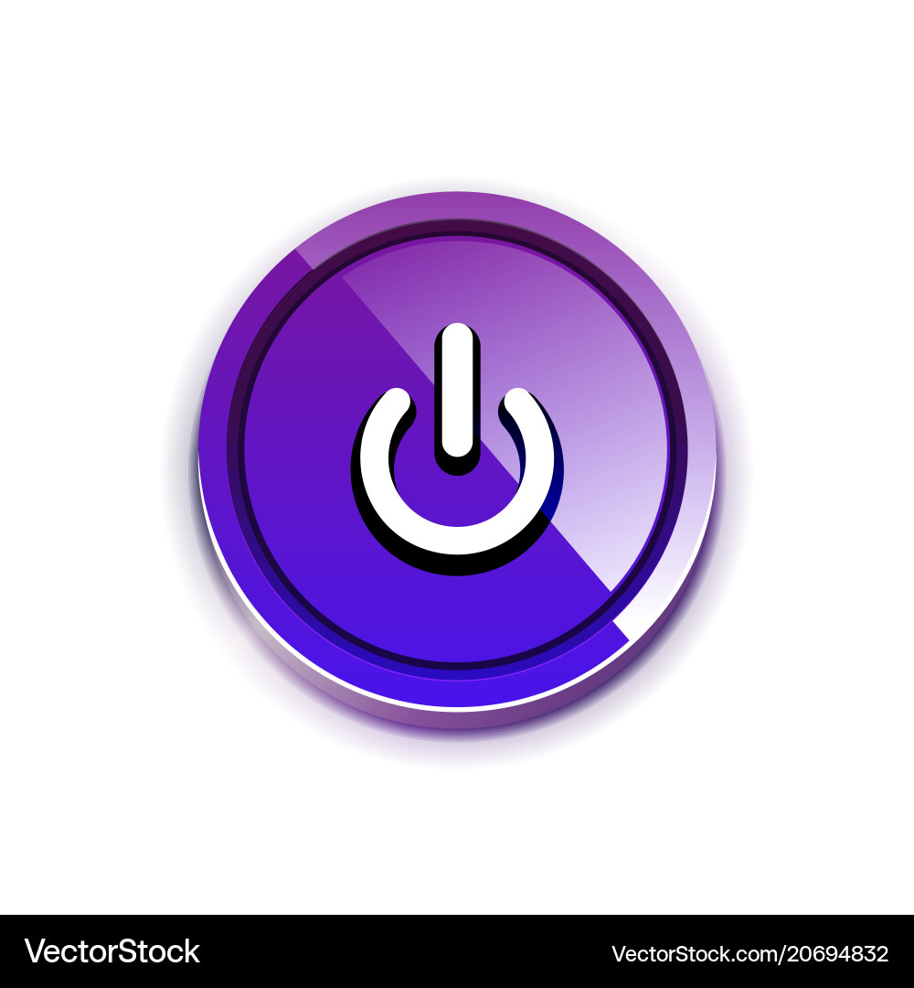 Power button icon start symbol web design ui Power button icon start symbol web design ui vector image