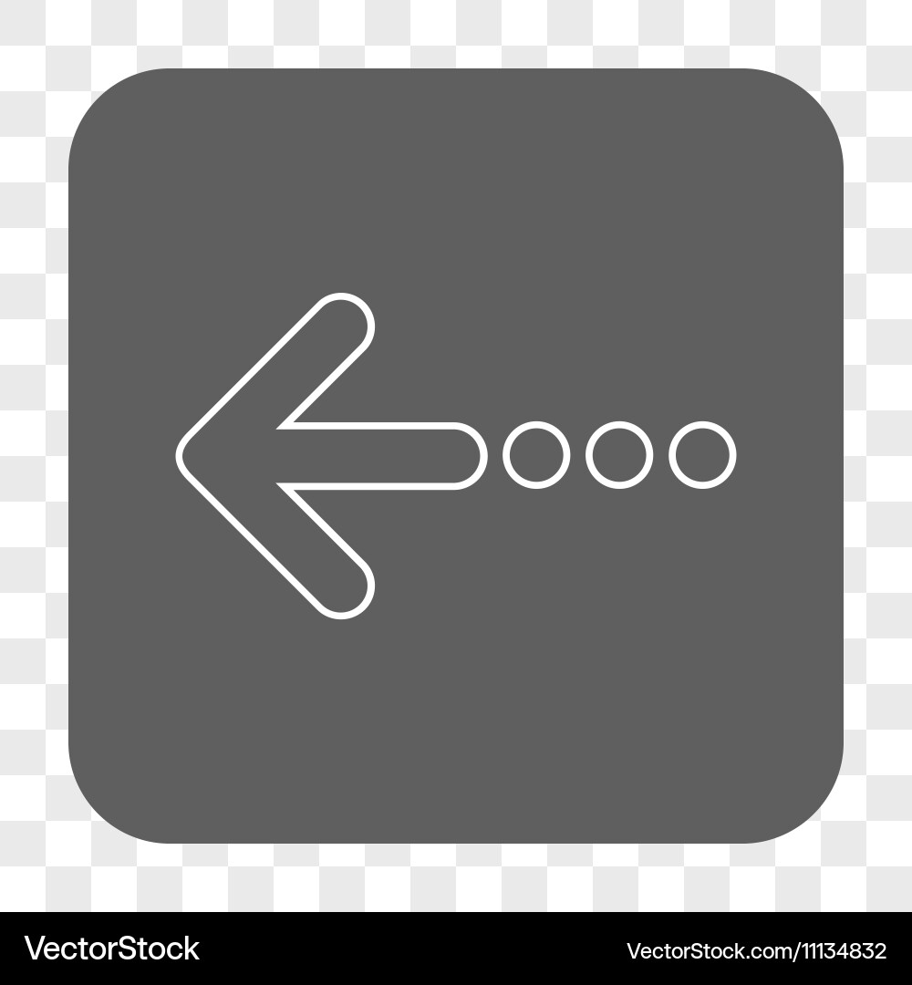 Send left rounded square button vector image