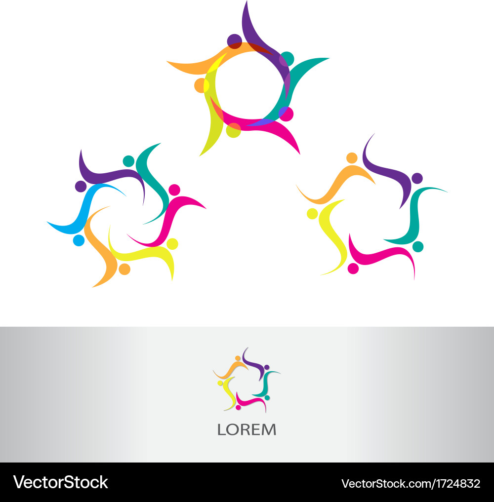 Set of abstract elements vector image