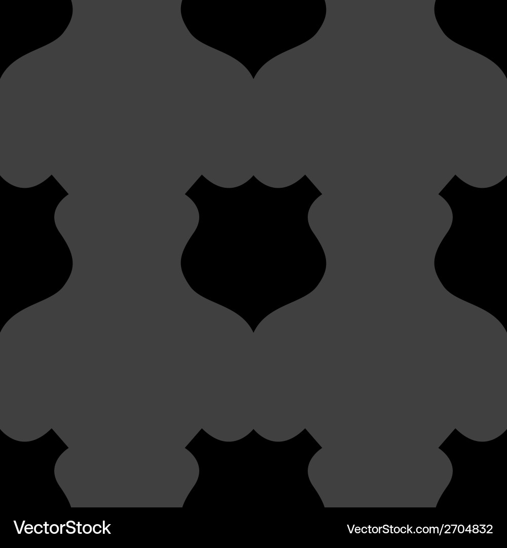 Shield web icon flat design seamless gray pattern vector image