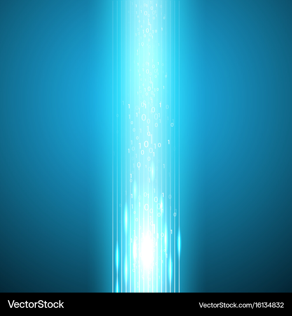 Stream of binary code vector image