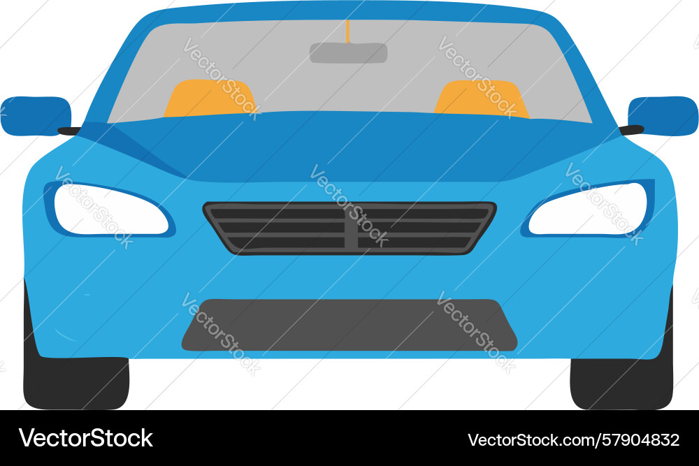 Stylish red car front view design generative ai Vector Image