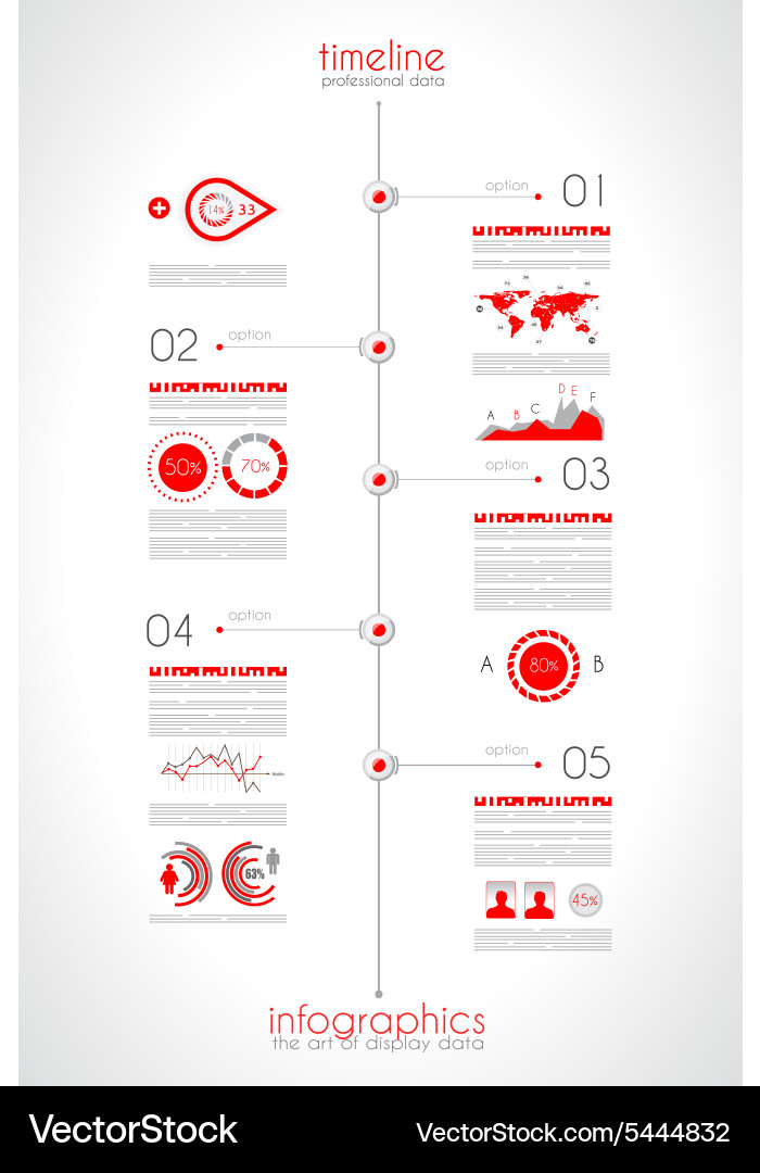 Timeline to display your data with infographic vector image