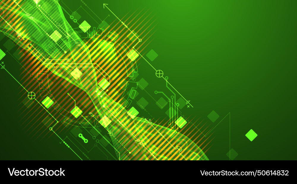 Wireframe big data concept abstract digital Vector Image