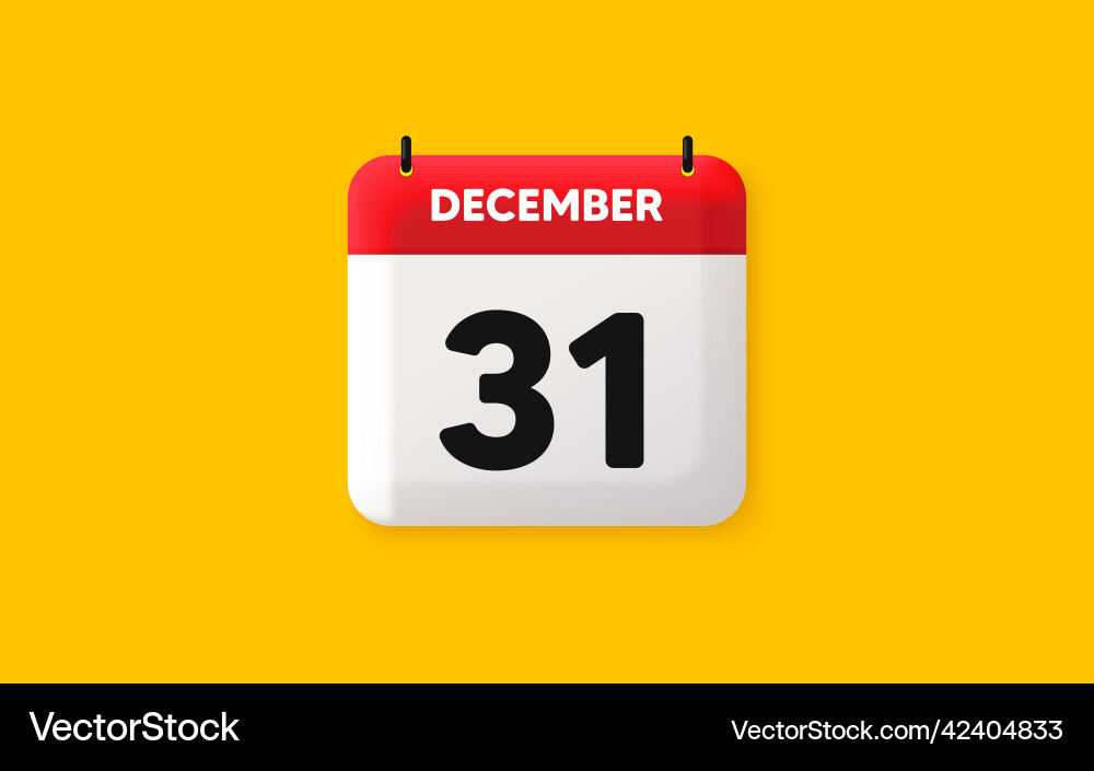 31th day of the month icon event schedule date vector image