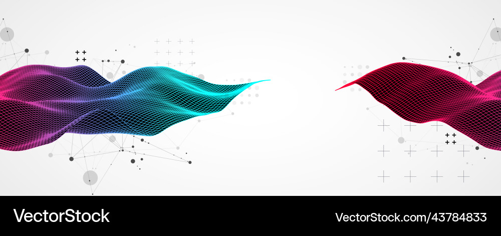 Abstract wave is made in a frame style Abstract wave is made in a frame style vector image