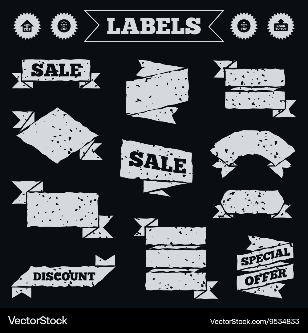 Back to top signs scroll up with arrow Vector Image