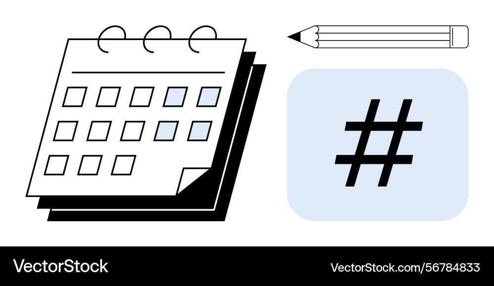 Calendar with marked dates metadata tag symbol Calendar with marked dates metadata tag symbol vector image