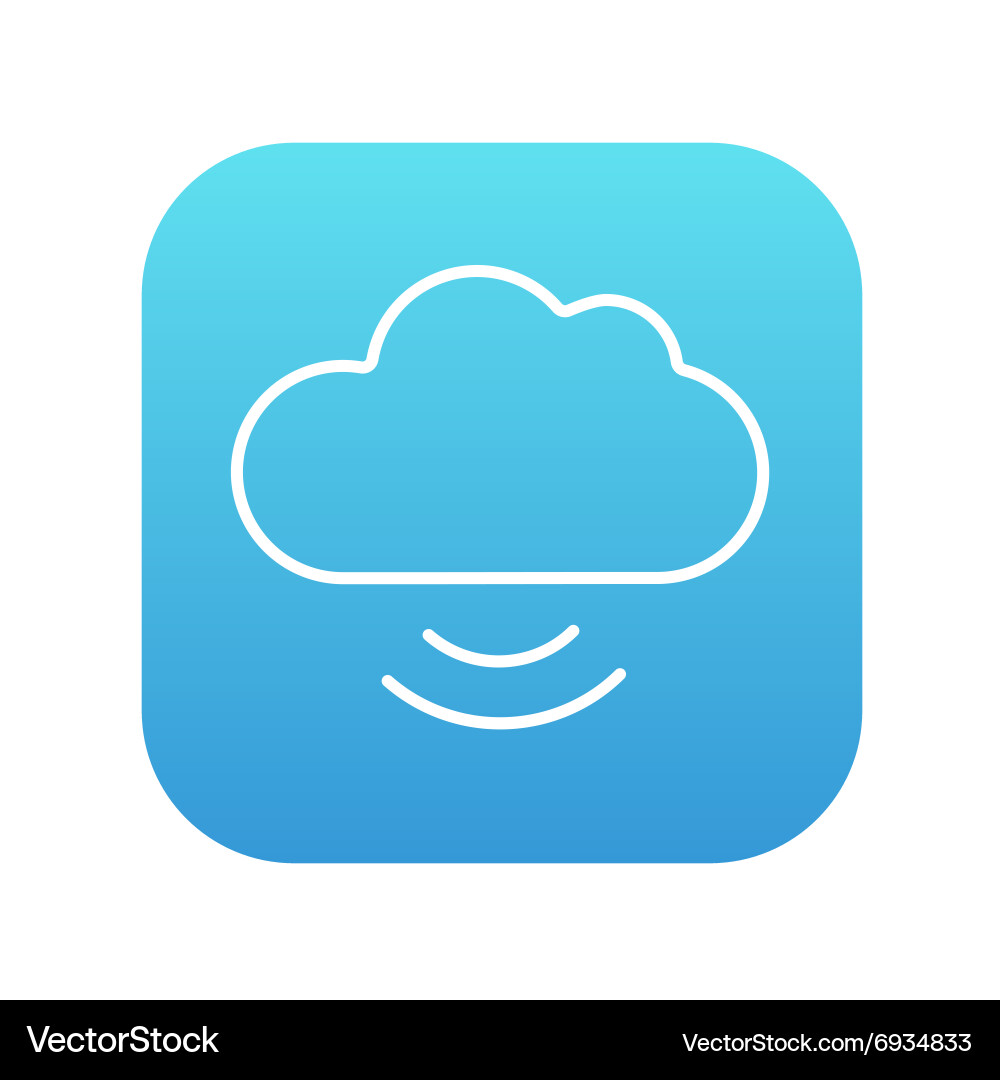 Cloud computing line icon vector image
