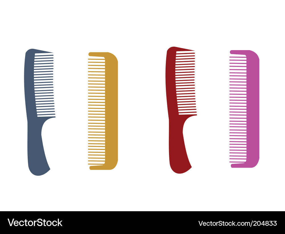 Colorful Hairbrushes vector image