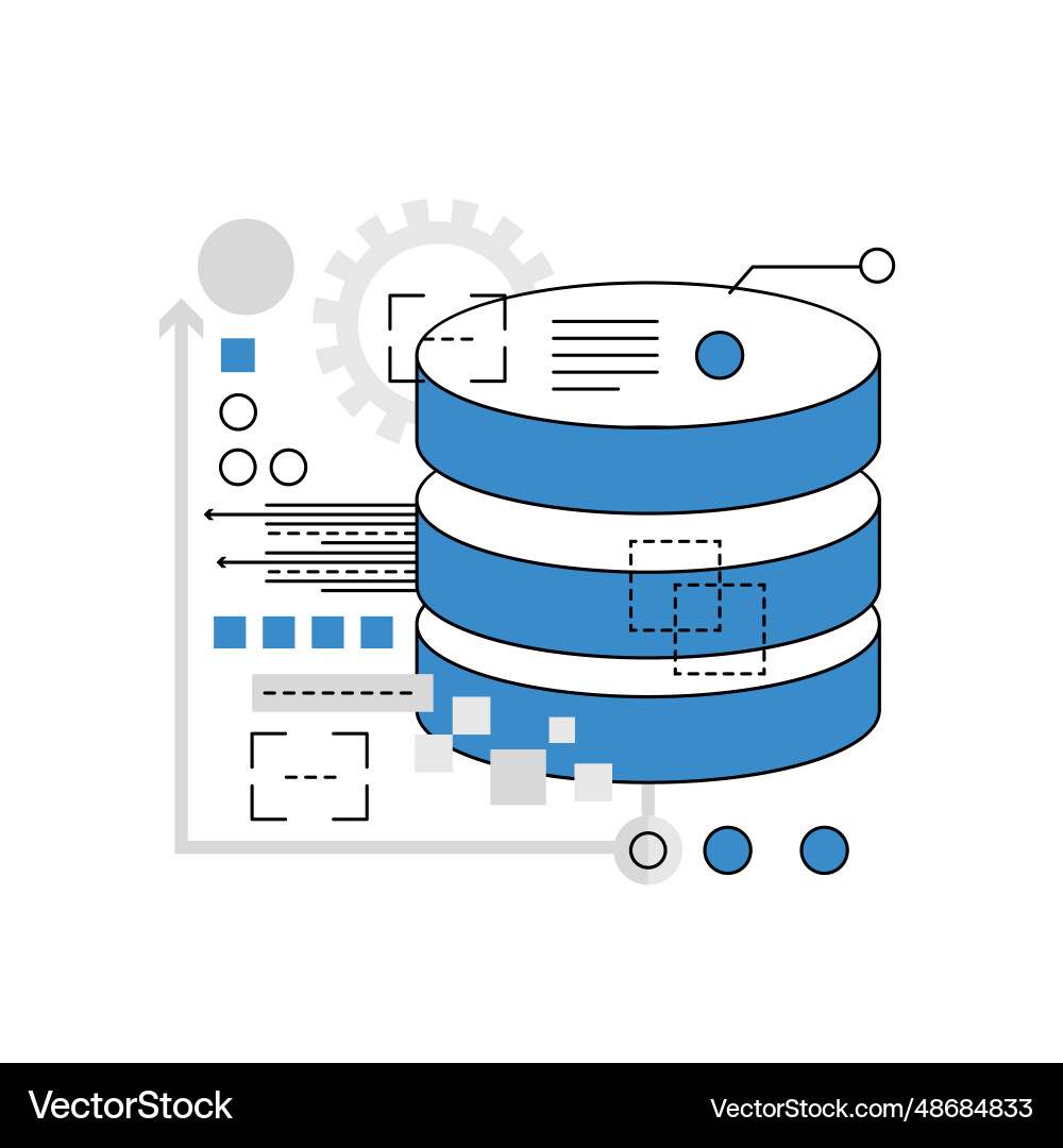 Database Server Technology vector image