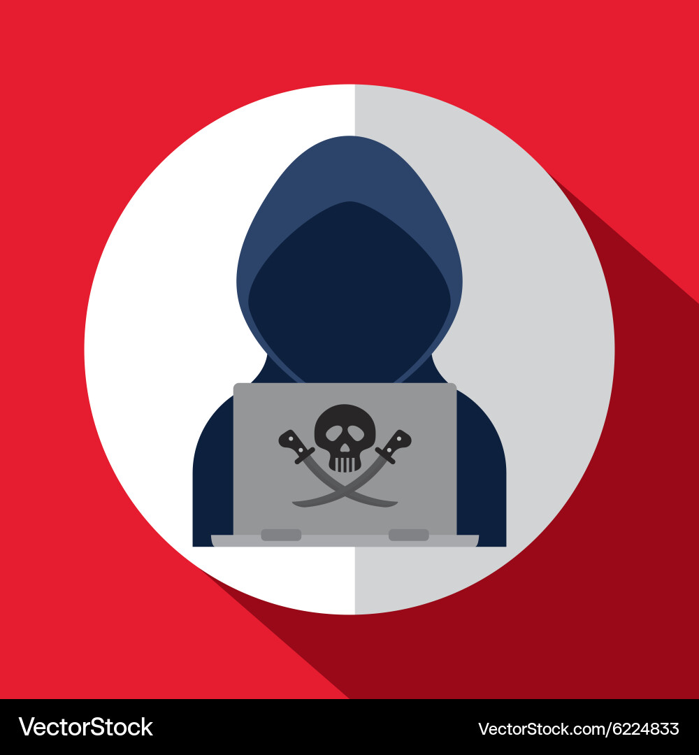 Digital fraud and hacking design vector image