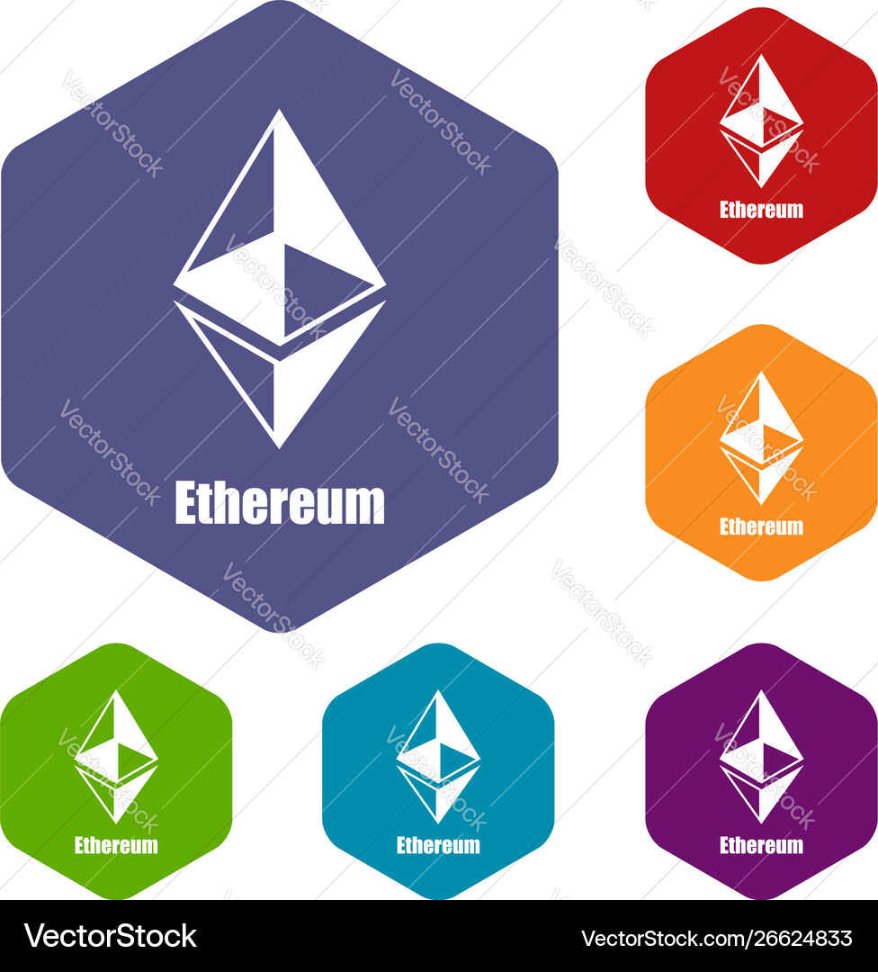 Ethereum icon simple style Ethereum icon simple style vector image
