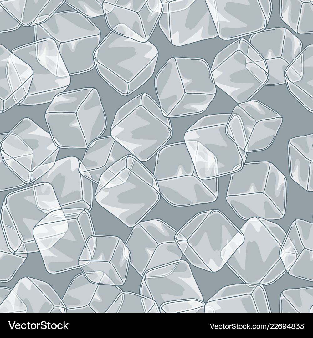 Ice Cube Pattern - Refreshing Blue vector image
