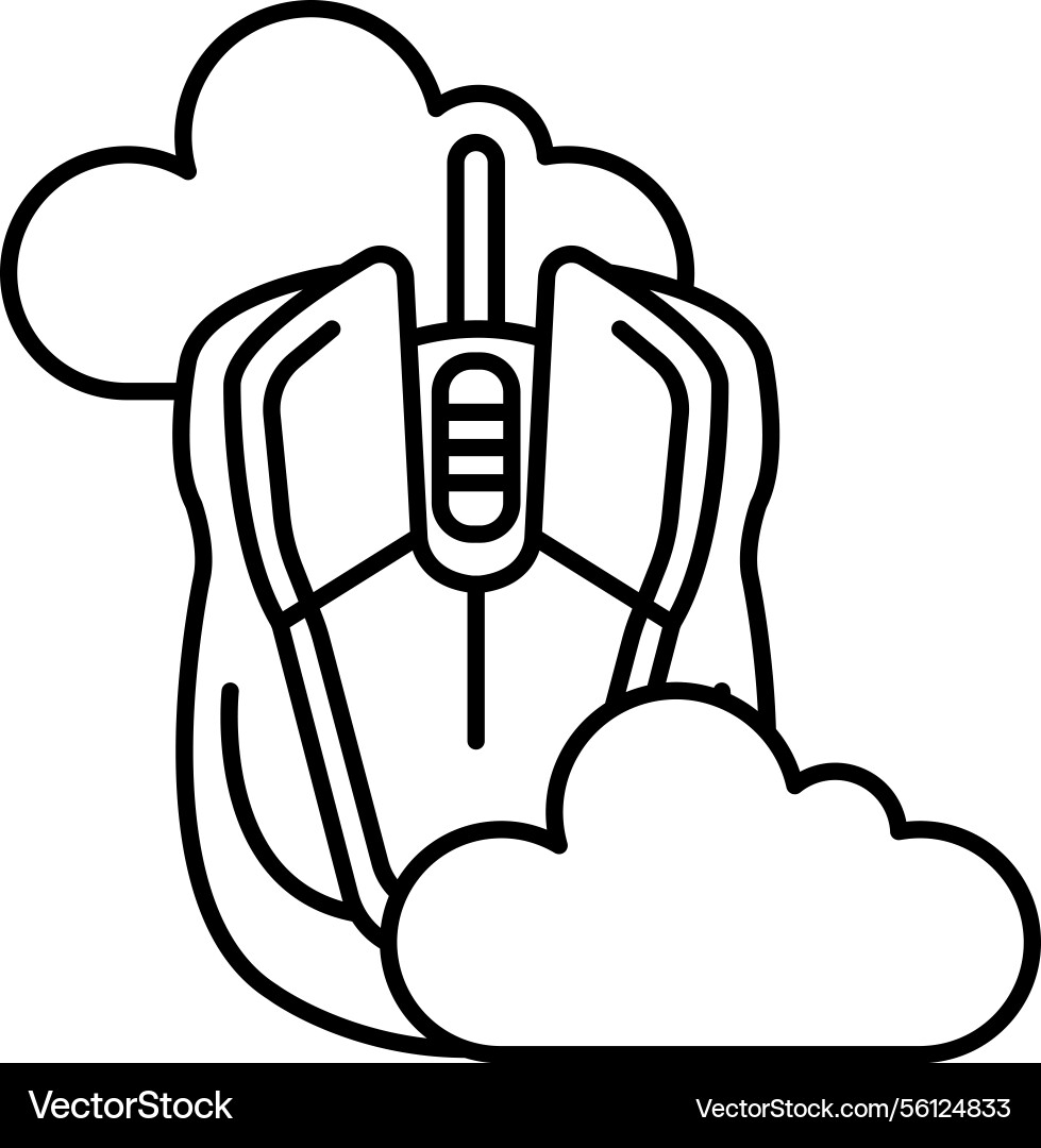 Mouse with a cloud in the background Mouse with a cloud in the background vector image