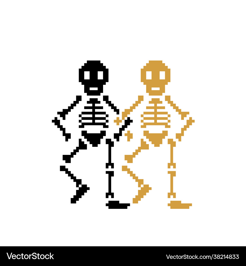 Pixel skull images for 8 bit game assets Pixel skull images for 8 bit game assets vector image