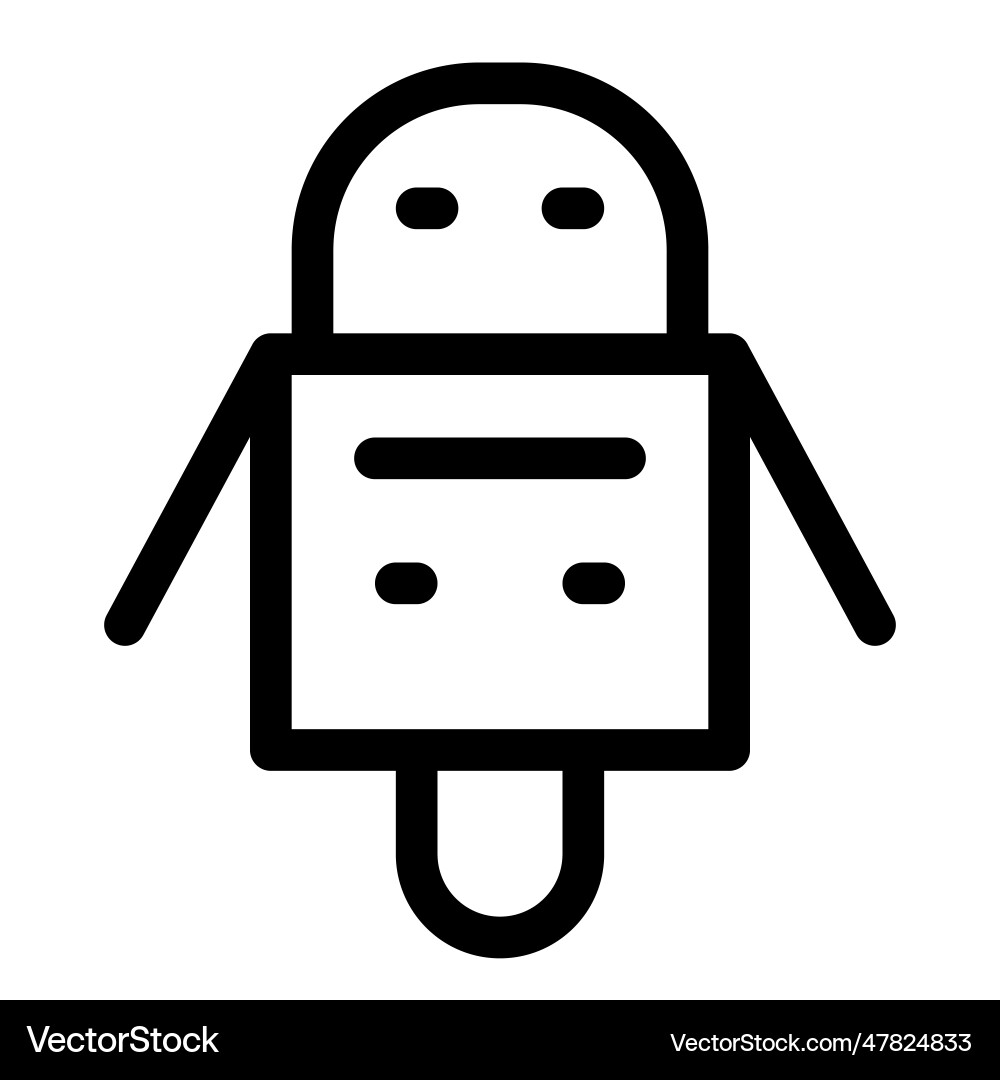 Robot with automation technology features Vector Image