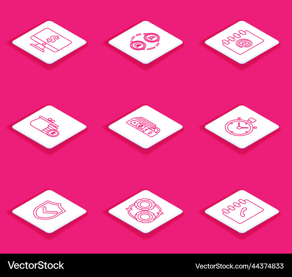 Set line computer monitor with dollar symbol Set line computer monitor with dollar symbol vector image