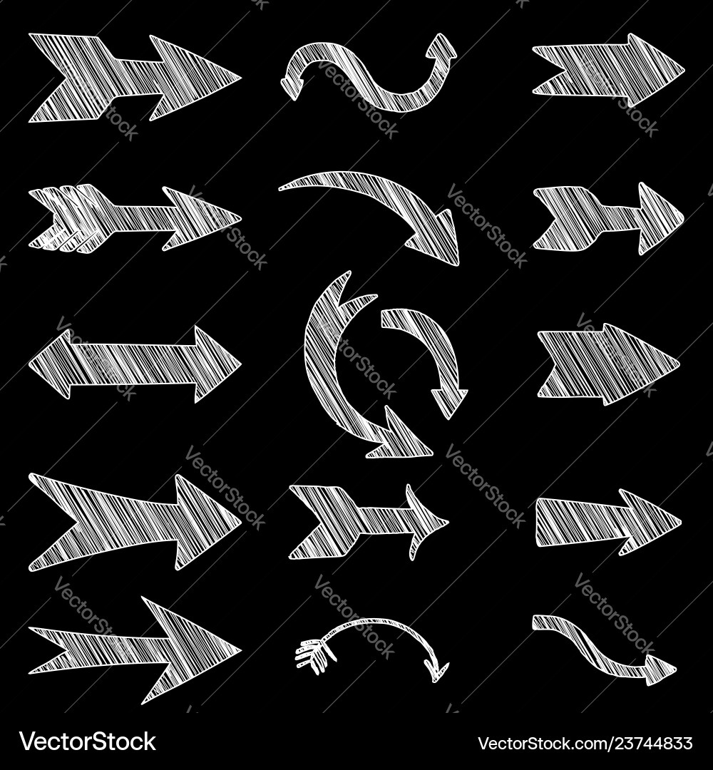 Set of arrow icons design element for poster card Set of arrow icons design element for poster card vector image