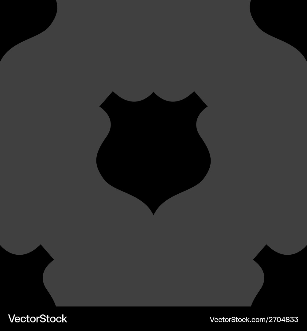 Shield web icon flat design seamless gray pattern vector image