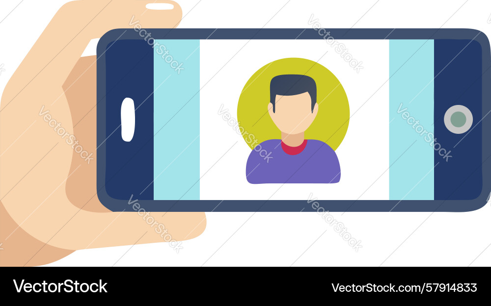 Smartphone user account interface mobile profile Vector Image